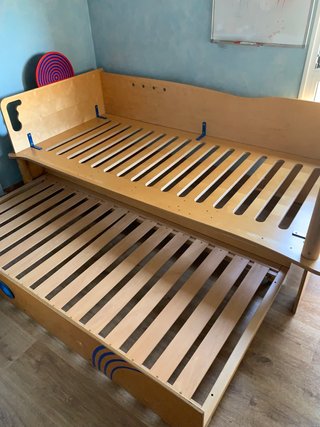 Cama nido HABA 90x200 con 2 colchones