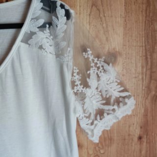 Blusa Mujer Encaje Blanca