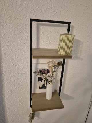 Estantería Decorativa Metálica y Madera