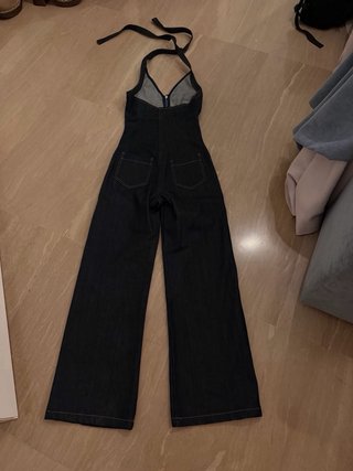Mono Zara Denim Espalda Descubierta