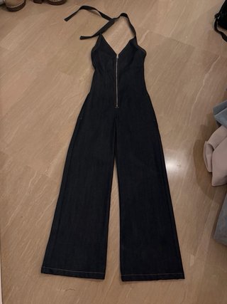 Mono Zara Denim Espalda Descubierta