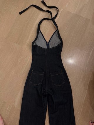 Mono Zara Denim Espalda Descubierta