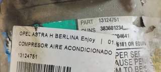 COMPRESOR AIRE ACONDICIONADO OPEL ASTRA H BERLINA