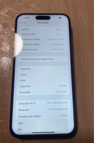 iPhone 14 Pro Max 256GB Argento
