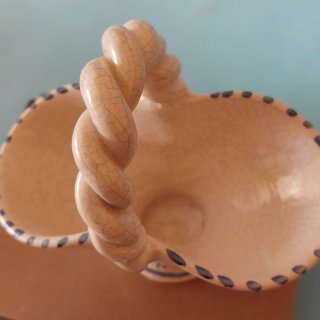 Cestas porcelana antiguas firmadas 14x13 12x11cm.
