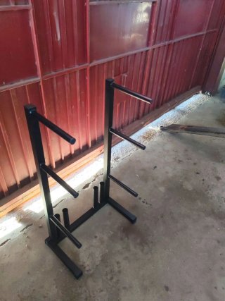 Rack Doble para Discos y Barras de Pesas