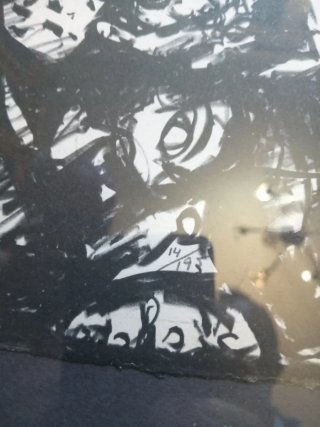 Litografía antigua Laxeiro..50x37