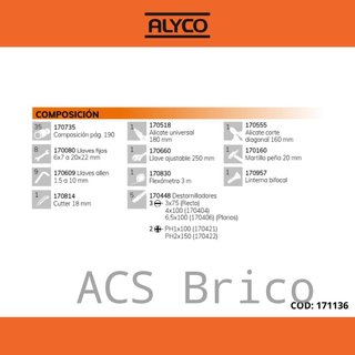 Caja Herramientas 60 Piezas Alyco 170781