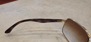 Gafas de sol Ray-Ban Aviator doradas y marrones