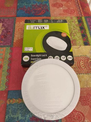 Downlight LED Ilumax 18W Superficie Aro Blanco