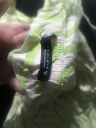 Vestido verde y blanco