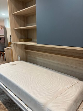 Cama abatible individual con armario