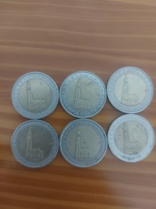 6 Monedas 2 Euros Alemania