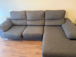 Sofá chaise longe gris 2,90m