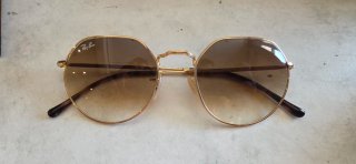 Gafas de sol Ray-Ban Octagonales Doradas Marrones