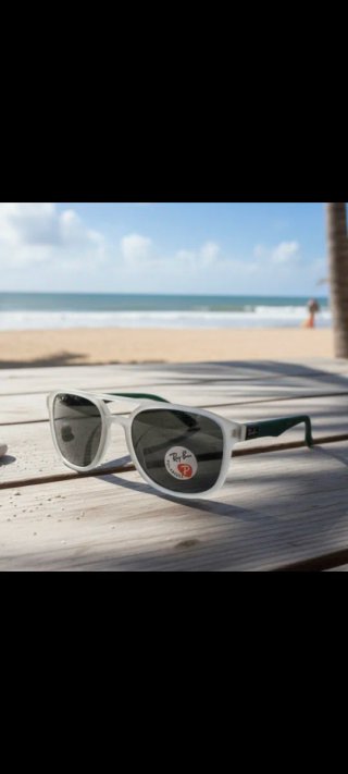 Gafas de Sol Blancas y Verdes Polarizadas