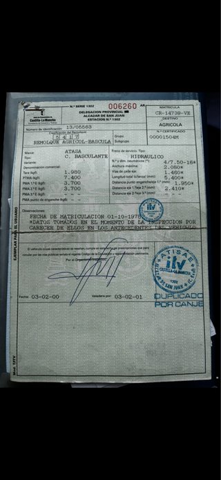 Remolque ATASA basculante