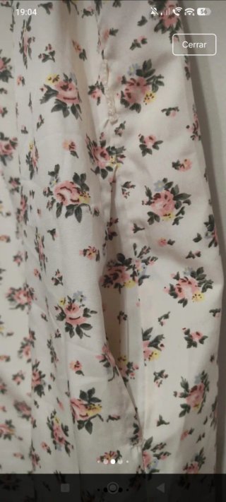 Vestido Sfera flores crema T.S