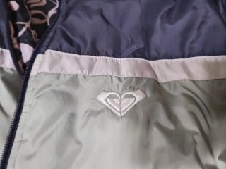 Plumífero Roxy Morado y Gris