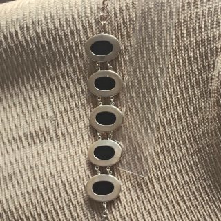 Pulsera Plata Onix y Nácar