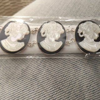 Pulsera Plata Onix y Nácar