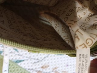 Bolso de mano/hombro beige y verde