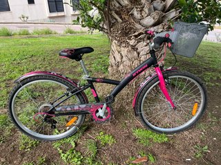 Bicicleta 26 con guardabarros y detalles rosas