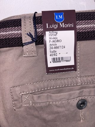 Pantalón chino uomo marrone Luigi Morini