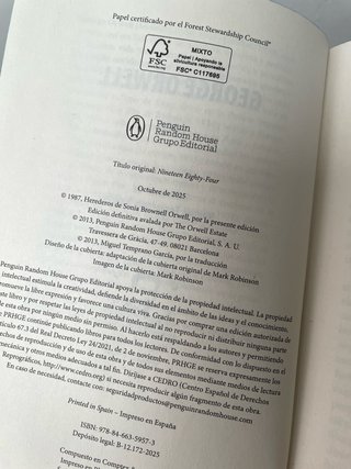 LIBRO 1984 ORWELL EDICIÓN ESPECIAL PENGUIN LIBROS