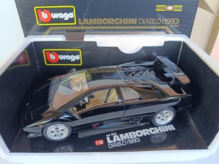 1/18 MODELLO LAMBORGHINI DIABLO BLACK BURAGO