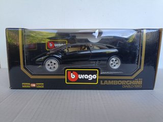 1/18 MODELLO LAMBORGHINI DIABLO BLACK BURAGO