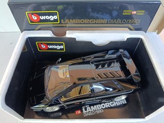 1/18 MODELLO LAMBORGHINI DIABLO BLACK BURAGO