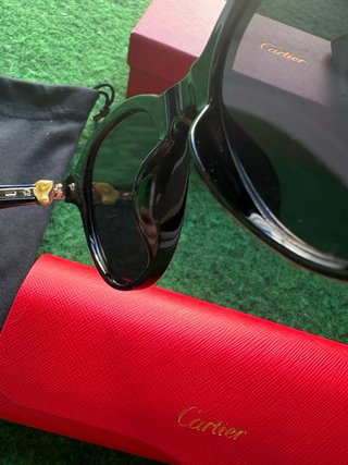 Gafas de Sol Cartier 0414S Negras y Doradas