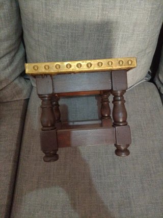 Mesa auxiliar vintage madera y metal