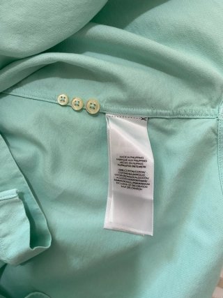Camisa Ralph Lauren Slim Fit Verde Azulado
