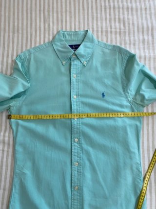 Camisa Ralph Lauren Slim Fit Verde Azulado