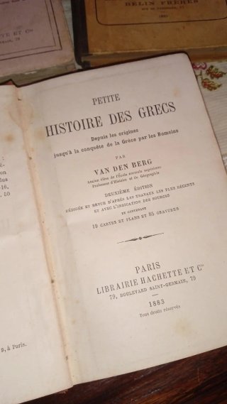 Lotto 5 Libri Antichi Scolastici Francesi 1800