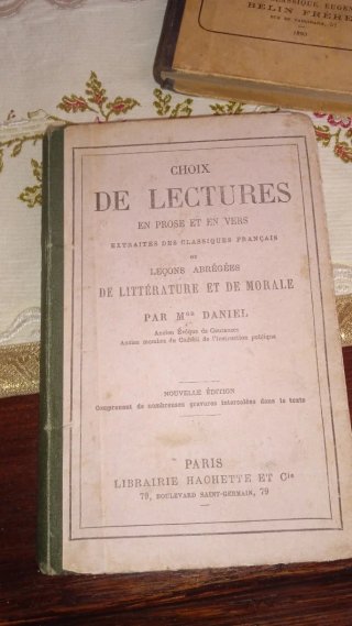 Lotto 5 Libri Antichi Scolastici Francesi 1800