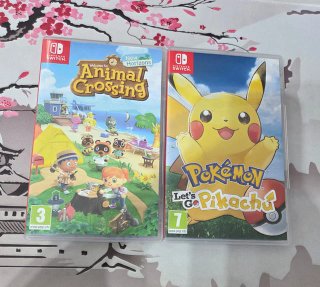 Animal Crossing y Pokémon Lets go Pikachu switch
