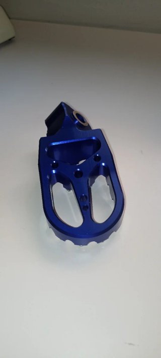 Reposapiés Moto Aluminio Azul