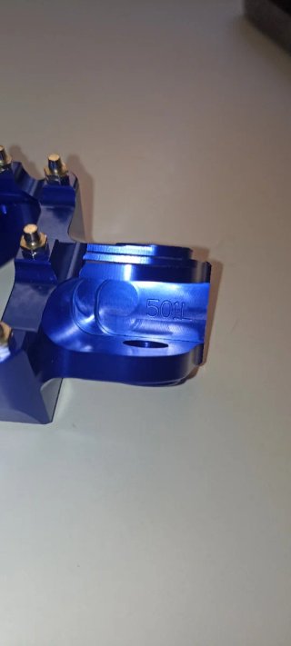 Reposapiés Moto Aluminio Azul