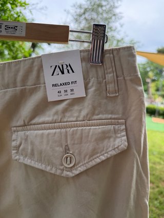 Pantaloni Cargo Zara Beige relaxed fit taglia 48IT