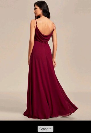 Vestido de fiesta Shein granate