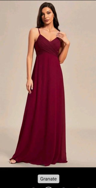 Vestido de fiesta Shein granate