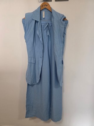 Completo Gilet e Pantaloni Palazzo Azzurri