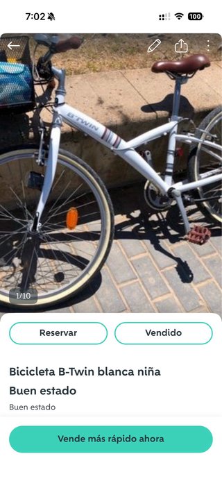 Bicicleta urbana Btwin niña