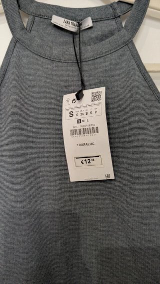 Vestido Zara Trafaluc Gris Talla S Nuevo