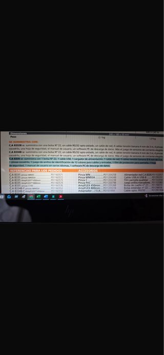 Analizador Redes Eléctricas Chauvin Arnoux C.A8335