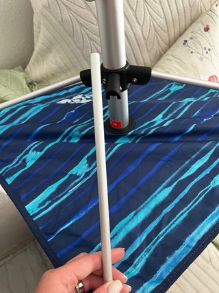 Sombrilla Tommy Bahama 2,30m Rayas Azul/Turquesa.