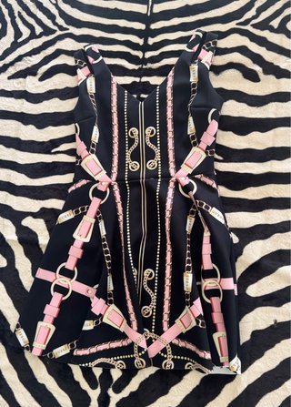 Vestido Guess Negro y Rosa sin mangas como nuevo